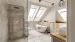 salle de bain rénové tendance et lumineuse