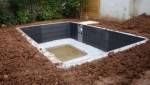 Remblaiement autour de la piscine