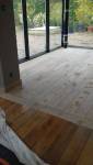 Partie du parquet poncé