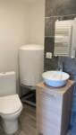 Mise en place sanitaires WC chauffe-eau thermodynamique et vasque sèche-cheveux électrique attenant douche - Cergy - 95000 -