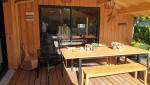 Aménagement  d'une terrasse sous préau 