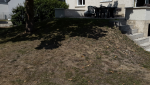 Aménagement d'une jolie allée de jardin en pente