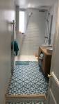 Salle de bain Bleue