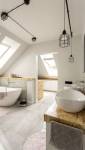 salle de bain rénové tendance et lumineuse