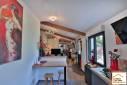 Enfilade cuisine, salon et chambre (Essonne)