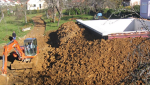 Terrassement pour l'installation d'une piscine couverte, pessac
