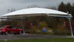 Carport en PVC avec structure aluminium