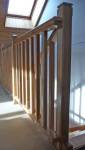 escalier bois avec garde-coprs pour montée aux combles depuis le haut de la balustrade -Vauréal - 95490 -