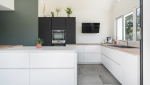 Vue cuisine intérieur - Extension pour réaliser une cuisine au Bignon