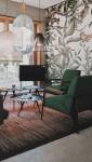 Espace détente avec papier peint panoramique
