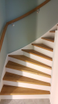 Rénovation de l'escalier en bois, peinture Farrow and Ball murs et boiseries (91)