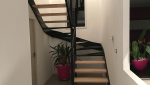 Pose d’un escalier métallique