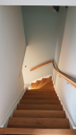 Rénovation de l'escalier en bois, peinture Farrow and Ball murs et boiseries (91)