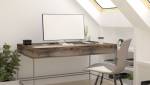 espace de travail aménagé dans les combles