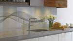 Crédence en verre fumé - vague - 
