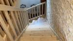 départ de l'escalier bois 