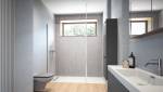 Fenêtre de salle de bain horizontale oscillo battante