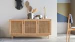 Buffet en orme et rotin, inspiration années 70 - Tikamoon