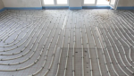 Vue totale sur le système du plancher chauffant