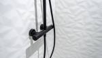 Colonne de douche thermostatique noire