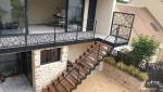 Escalier extérieur droit en métal et bois - Arras 62