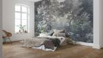 Papier peint panoramique très tendance pour cette chambre parentale