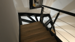 Pose d’un escalier métallique