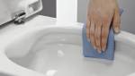 Vue de prés d'un wc sans bride ou avec système flush