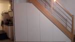 Vue de l'escalier fini avec ses rangements
