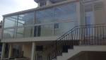 Véranda sur pilotis avec escalier extérieur à garde-corps - Pontoise - 95300 - 