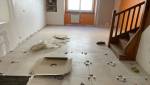 chantier en cours - pose du carrelage
