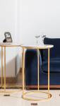 Duo de table d'appoint métal, effet dorée