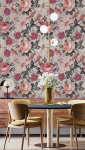 Papier peint fleuri panoramique esprit bohème