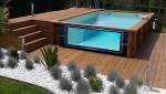 piscine hors sol acier et inox avec vitrage 
