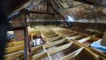 Travaux en cours : réalisation du solivage plancher