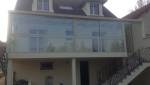 Véranda sur pilotis après vitrage et pose garde-corps escalier béton - Pontoise - 95300 -
