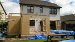 Chantier maison avant montage de l'extension bois - La Chapelle-sur-Erdre – 44240 -