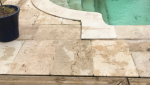 Construction piscine travertin