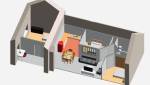 Maquette de la transformation en habitation