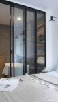 verrière coulissante entre chambre et salle de bain - Hyères 83