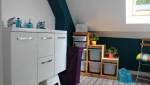 Pose parquet contrecollé sous comble espace enfants - Carquefou - 44470 -