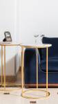 Duo de table d'appoint métal, effet dorée
