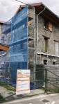 Travaux en cours : Pose de l'échafaudage