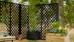 Claustra treillis bois teinté noir