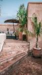 Terrasse avec parasol