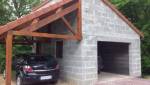 Le garage indépendant en construction