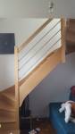 Aménagement de combles avec installation d'un escalier tournant en bois - Rochefort 17
