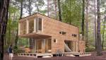 maison container habillée de bois