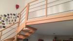 Escalier bois sur mesure pour montée en mezzanine