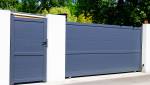 POrtail noir motorisé sur rail avec portillon -Cergy - 95800 -
